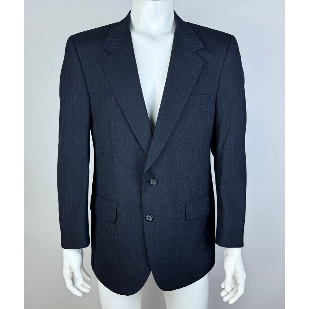 Burberrys Vtg 2 Pc Wool Pant Blazer Set Mens 44? Flaws* Two-button Single-Vented